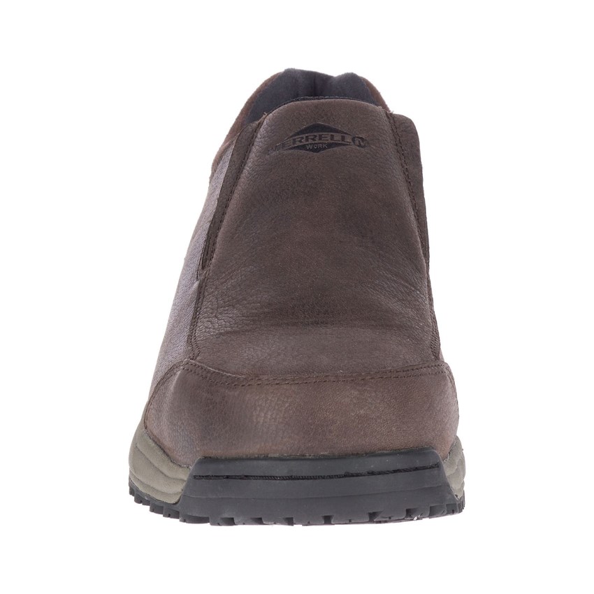 Chaussure de Securite Merrell Sutton Moc Steel Toe Chocolat Homme | Y.Q.WFUN